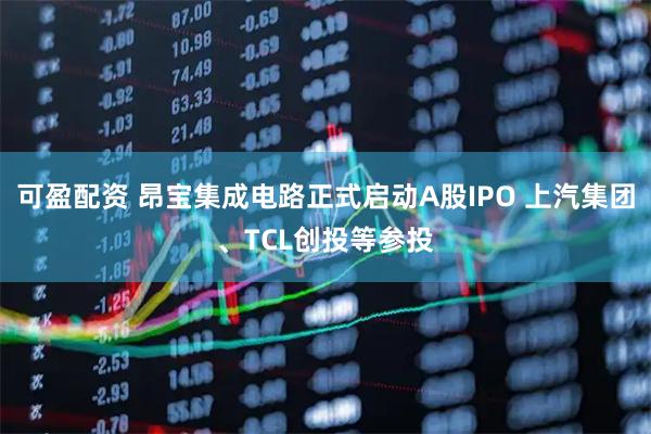 可盈配资 昂宝集成电路正式启动A股IPO 上汽集团、TCL创投等参投